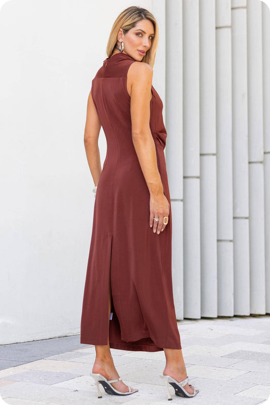 Cassie Draped Sleeveless Dress