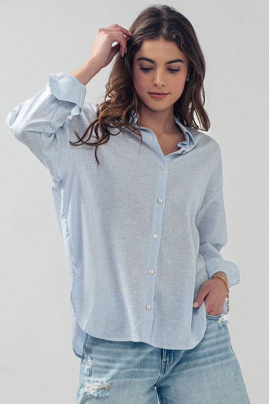 Pinstripe Button Down