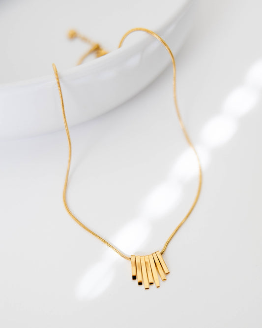 DRIFT 7 Gold Bar Necklace