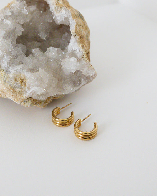 DRIFT Gold Bar Hoops