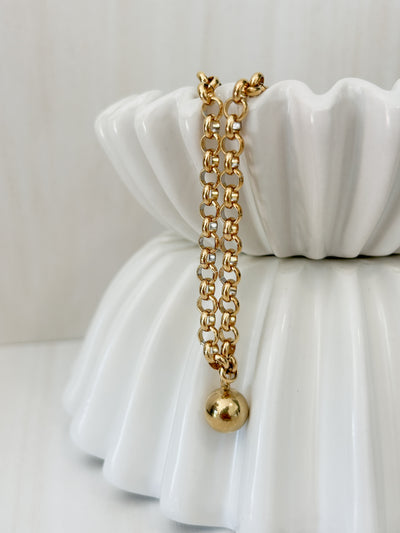 DRIFT Gold Link Ball Bracelet