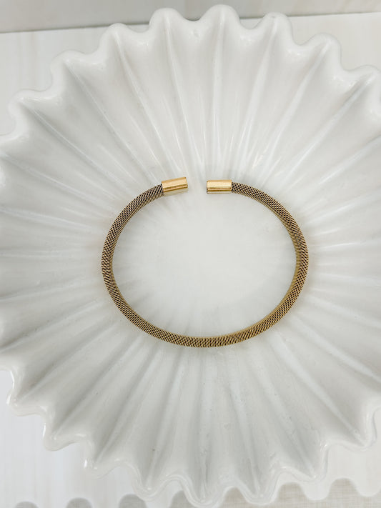 DRIFT Gold Textured Cuff Bracelet