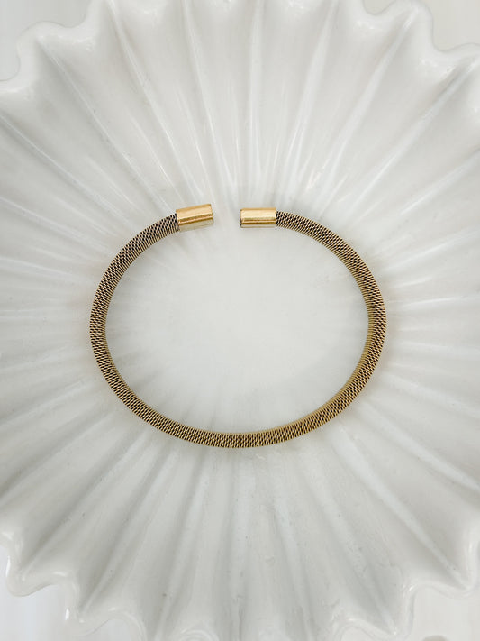 DRIFT Gold Textured Cuff Bracelet