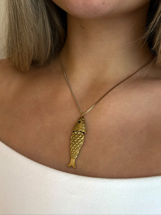 DRIFT Gold Fish Necklace