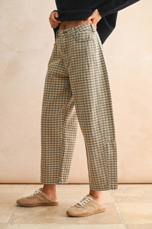 Reid Checker Barrel Pants