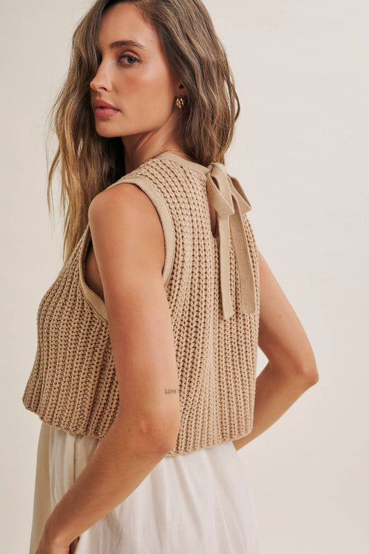 Latte Chunky Sweater Midi