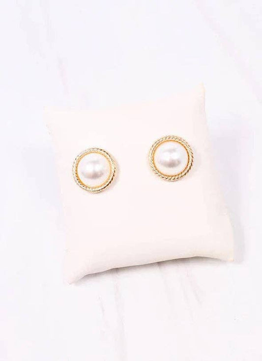 Gosling Pearl Stud Earring Gold