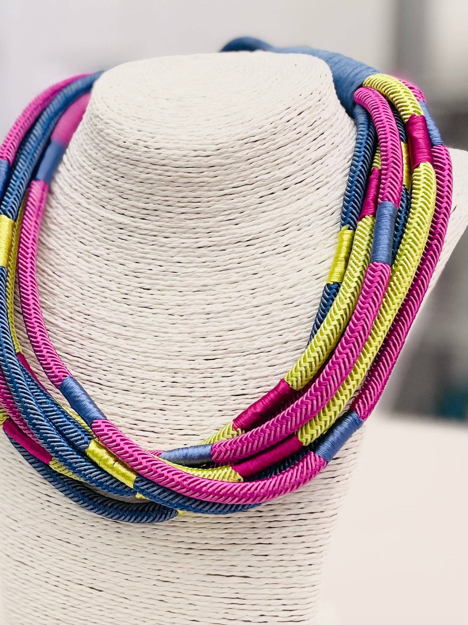 Periwinkle Slub Strand Necklace