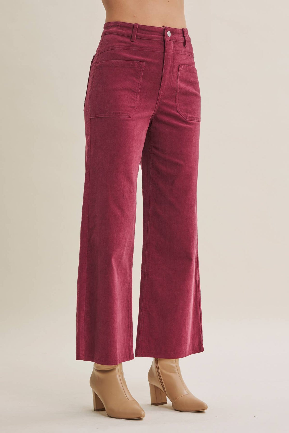 Berry Soft Stretch Corduroy