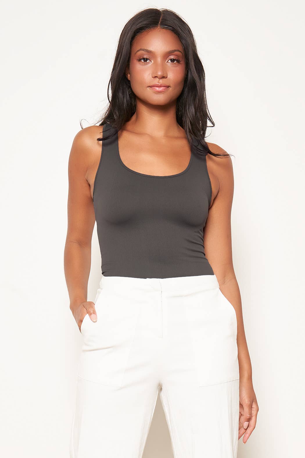 Seamless Tank Top: Black