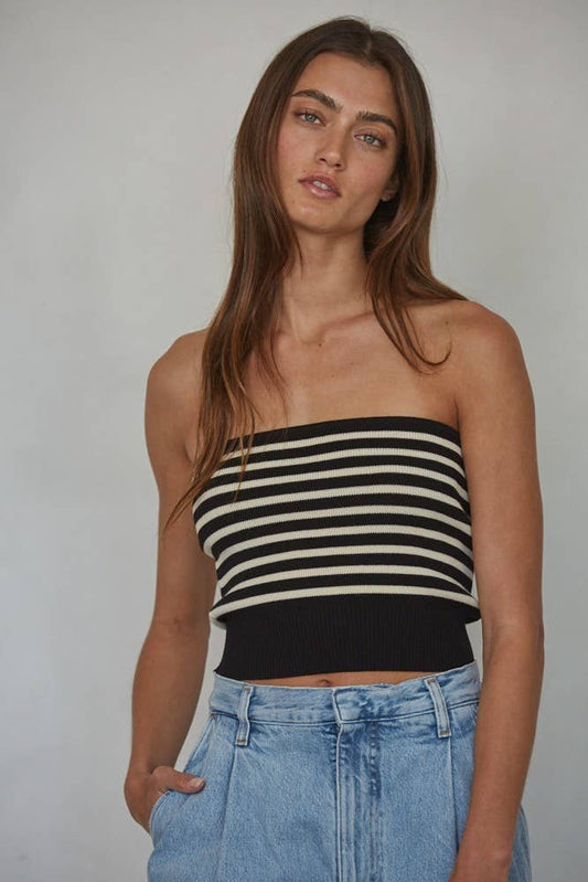 Staci Ribbed Sweater Tube Top