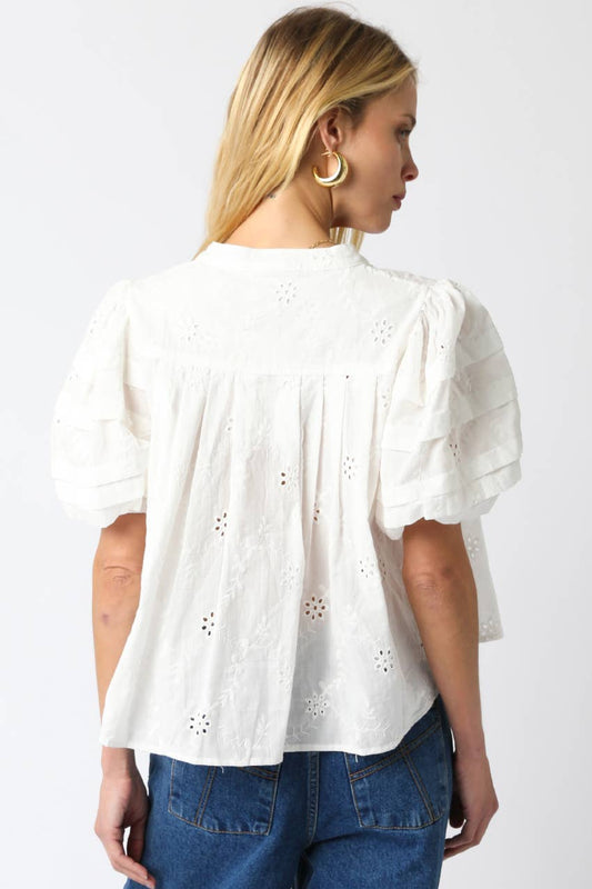 Tilly Bubble Shirt - White