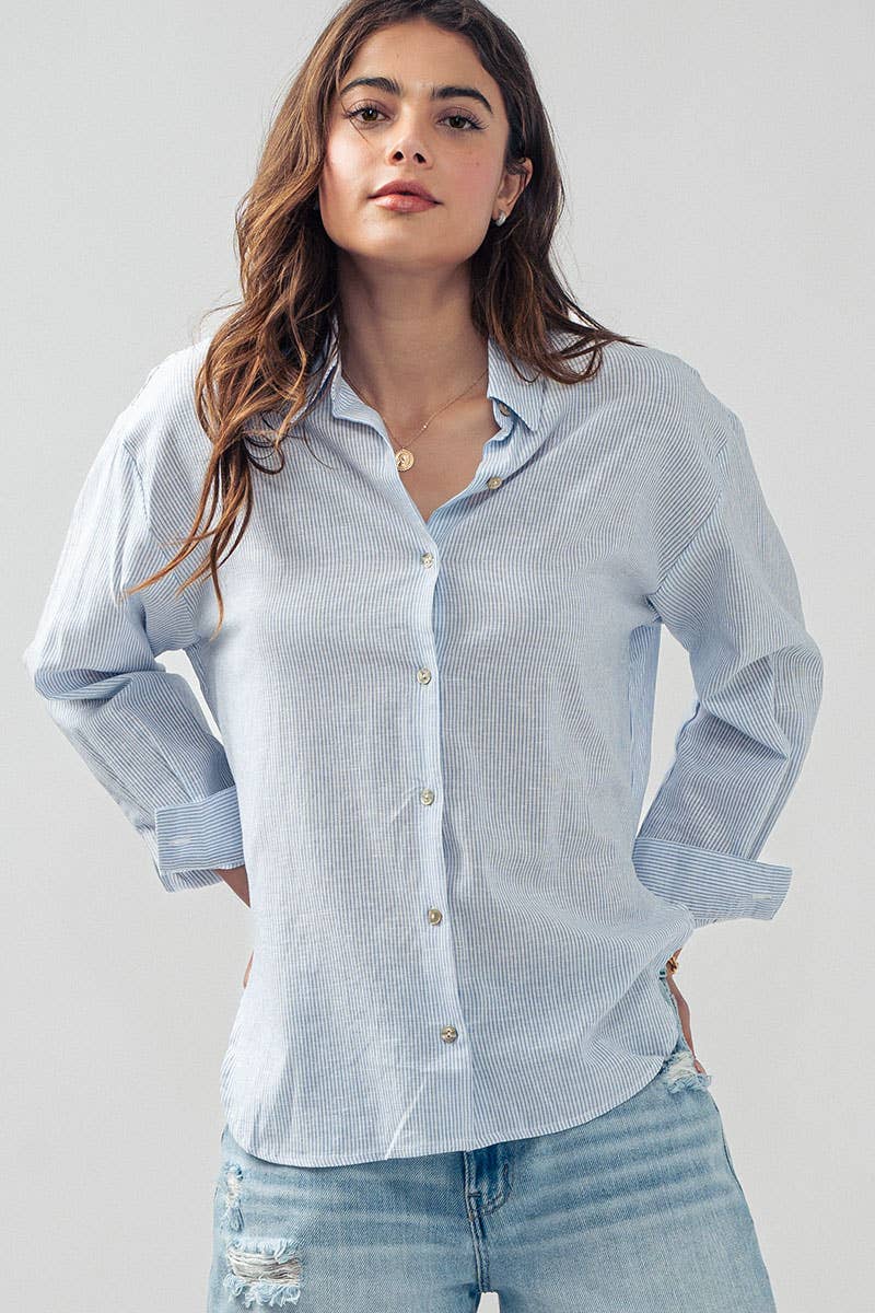 Pinstripe Button Down