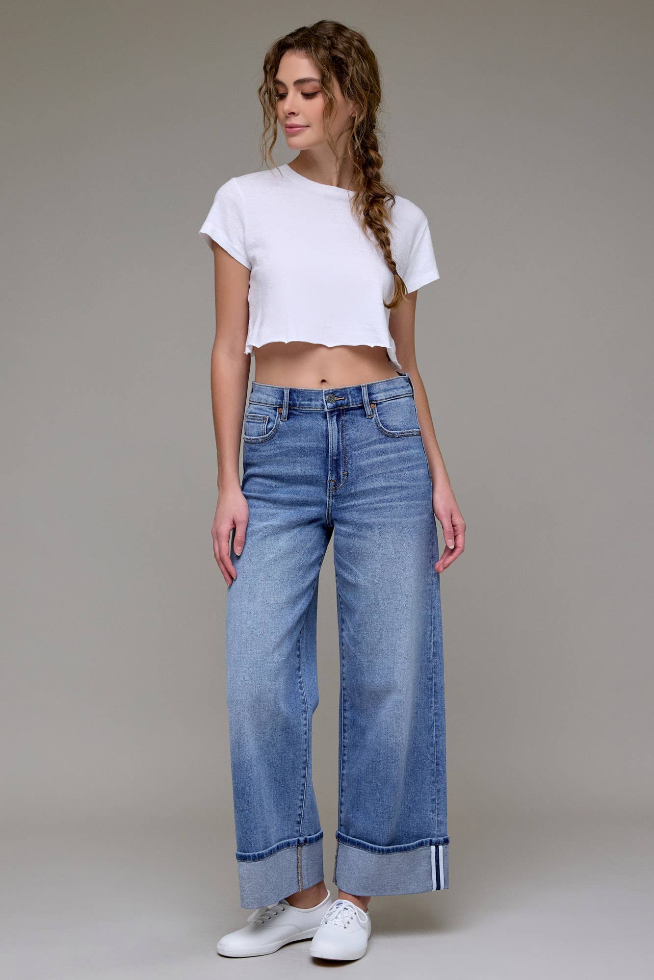 Cuffed Stretch Relaxed Denim