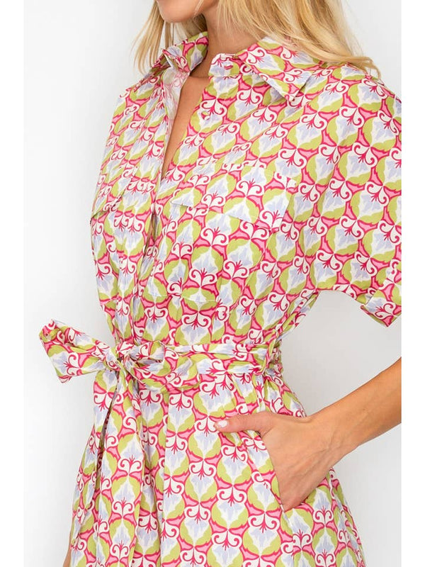 Mythic Petals Shirt Dress