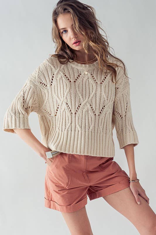Cream Shoreline Sweater