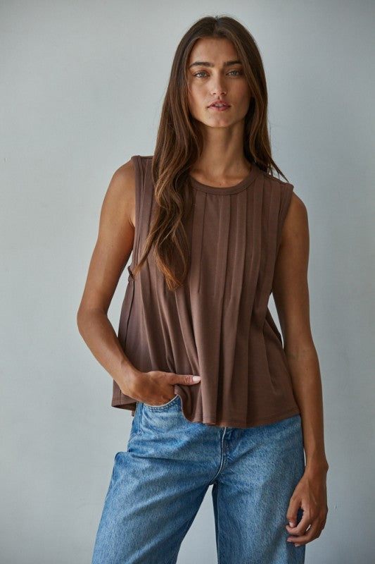 Aura Pleated Front Top