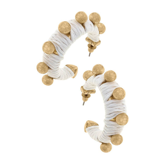 Raffia Hoop Earrings