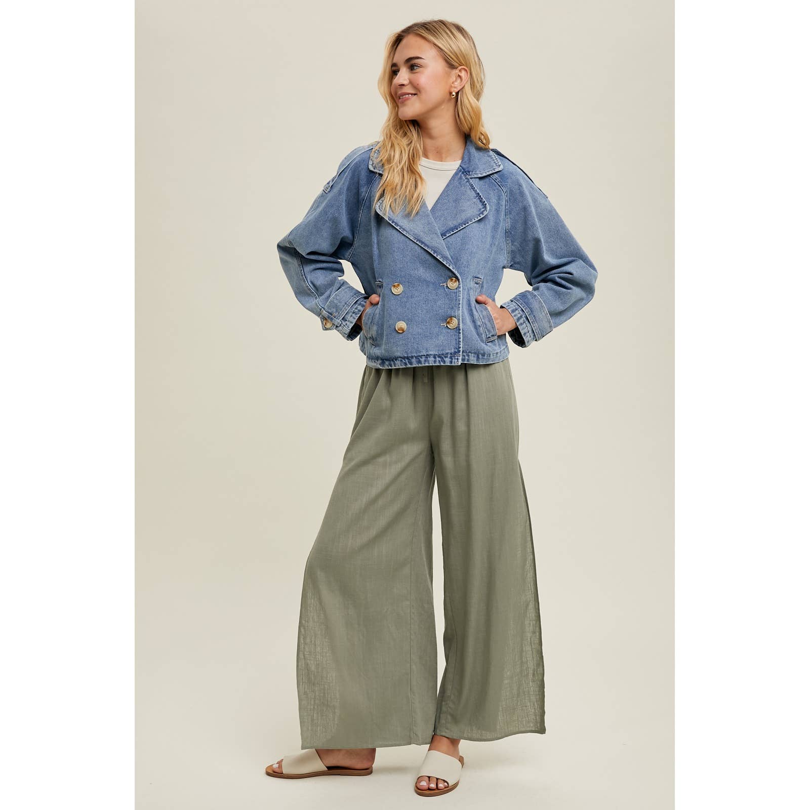 Zain Denim Jacket: Double Breasted