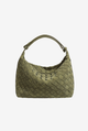 Suede Hobo Bag: Olive
