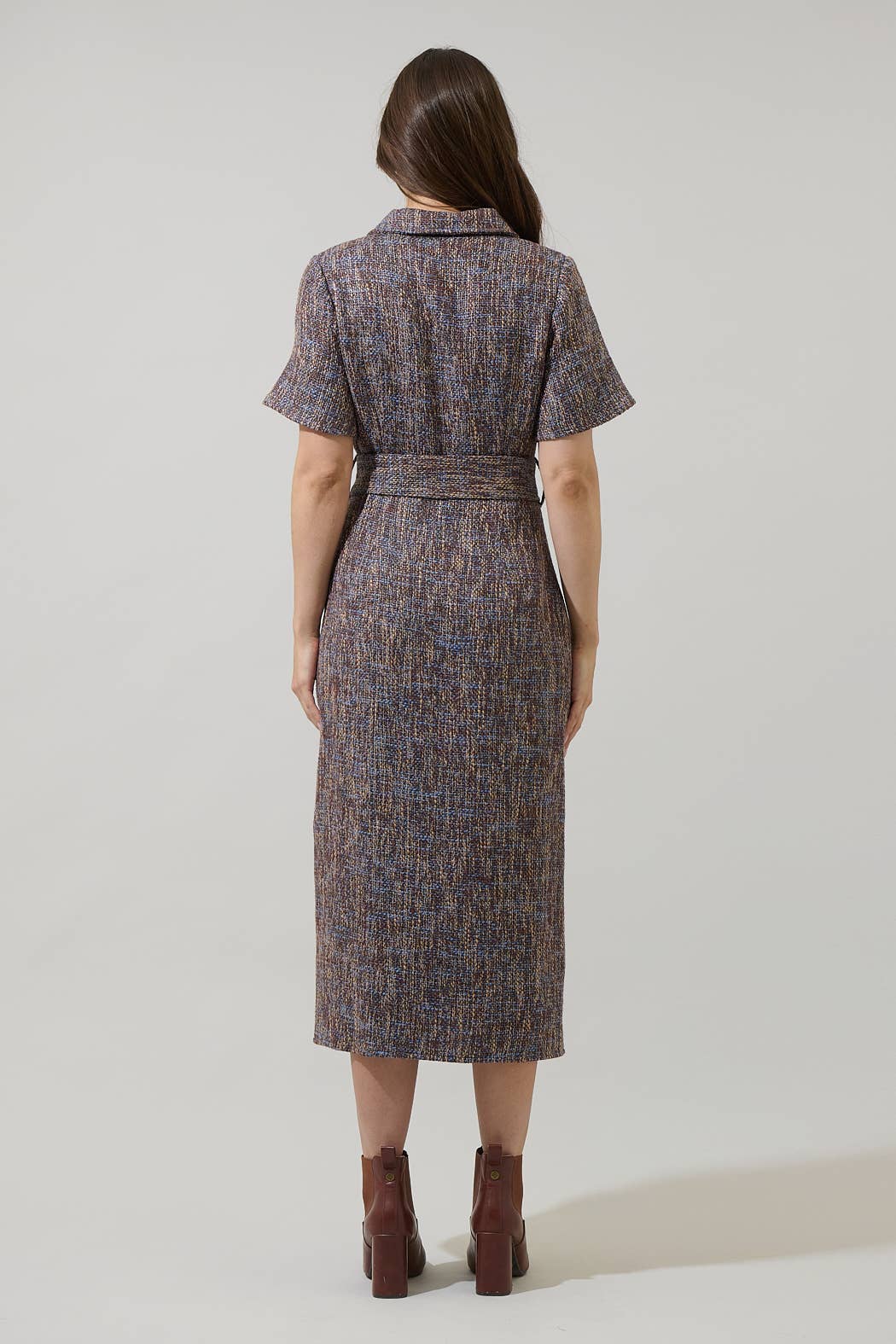 Serah Tweed Button Up Dress