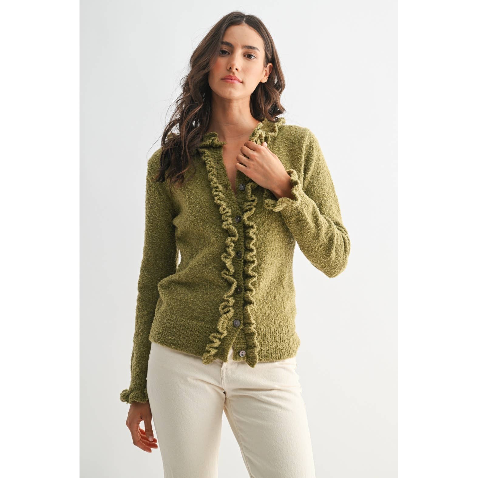 Cozy Ruffled Cardigan