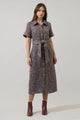 Serah Tweed Button Up Dress