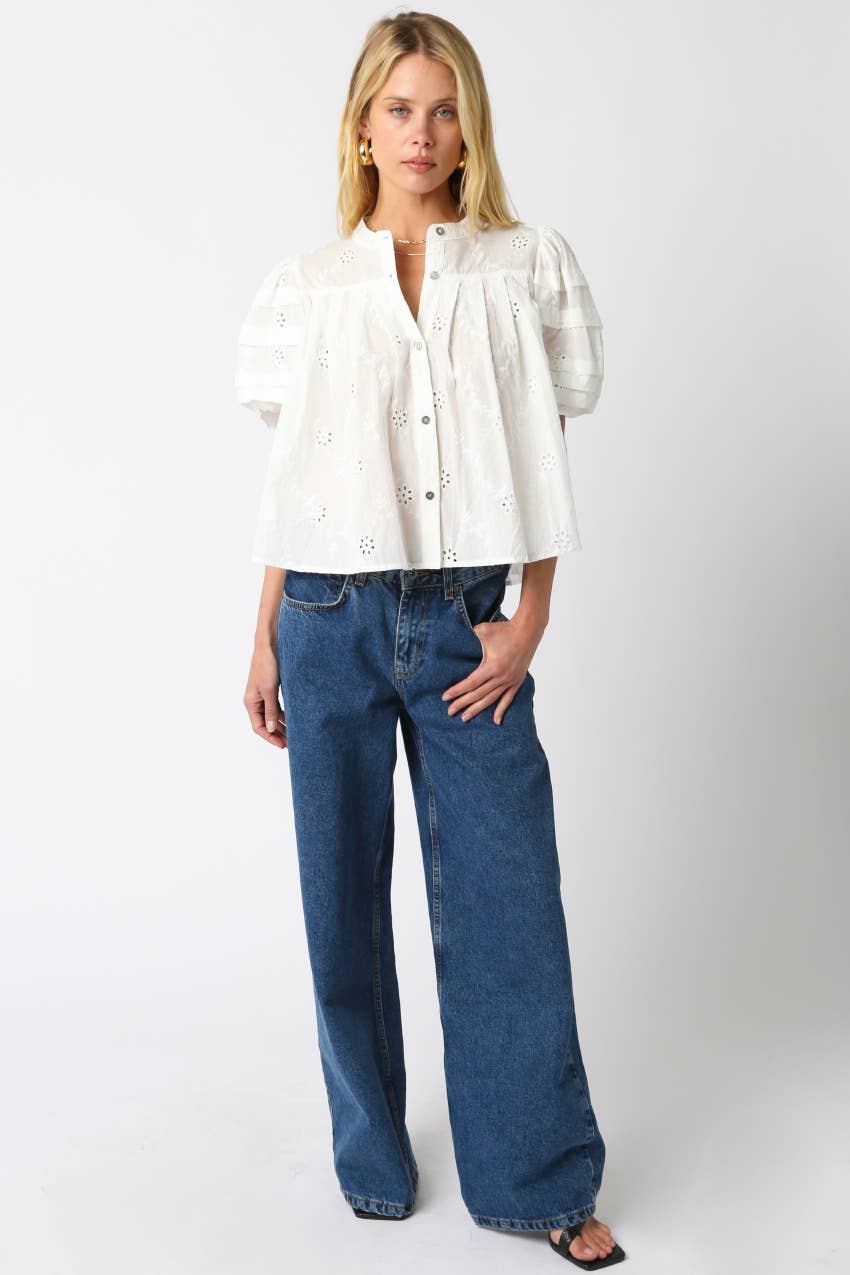 Tilly Bubble Shirt - White
