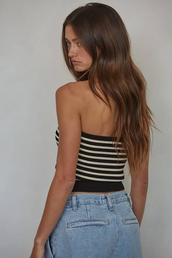 Staci Ribbed Sweater Tube Top