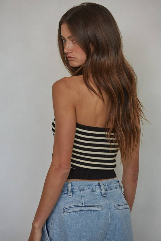 Staci Ribbed Sweater Tube Top