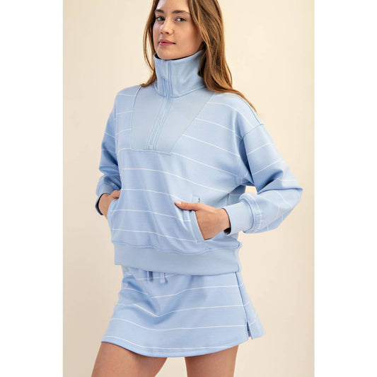 Leisure Modal Stripe Zip Up