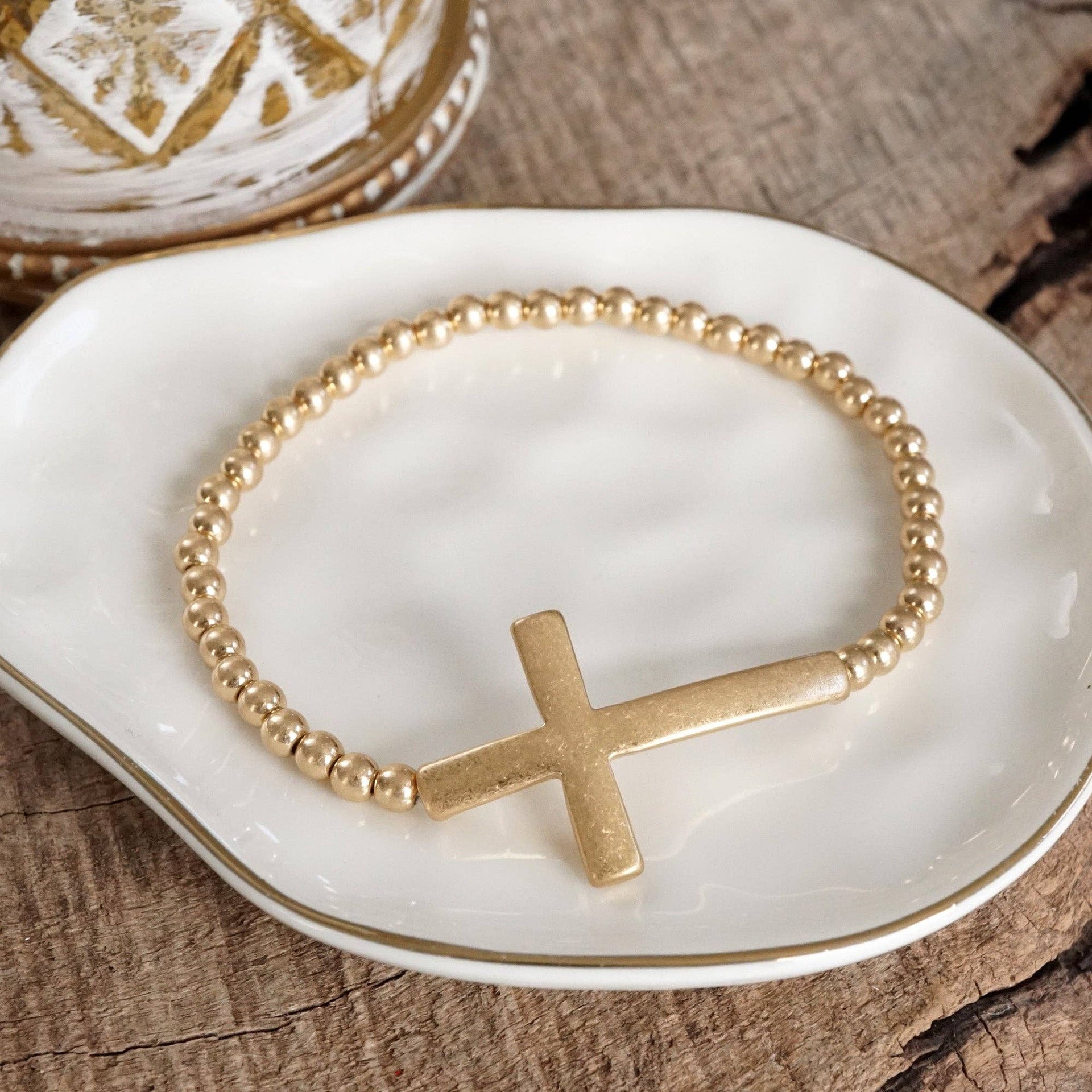 Stretchy Cross Bracelet