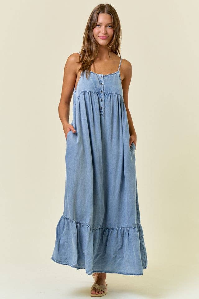 Mika Chambray Midi Dress