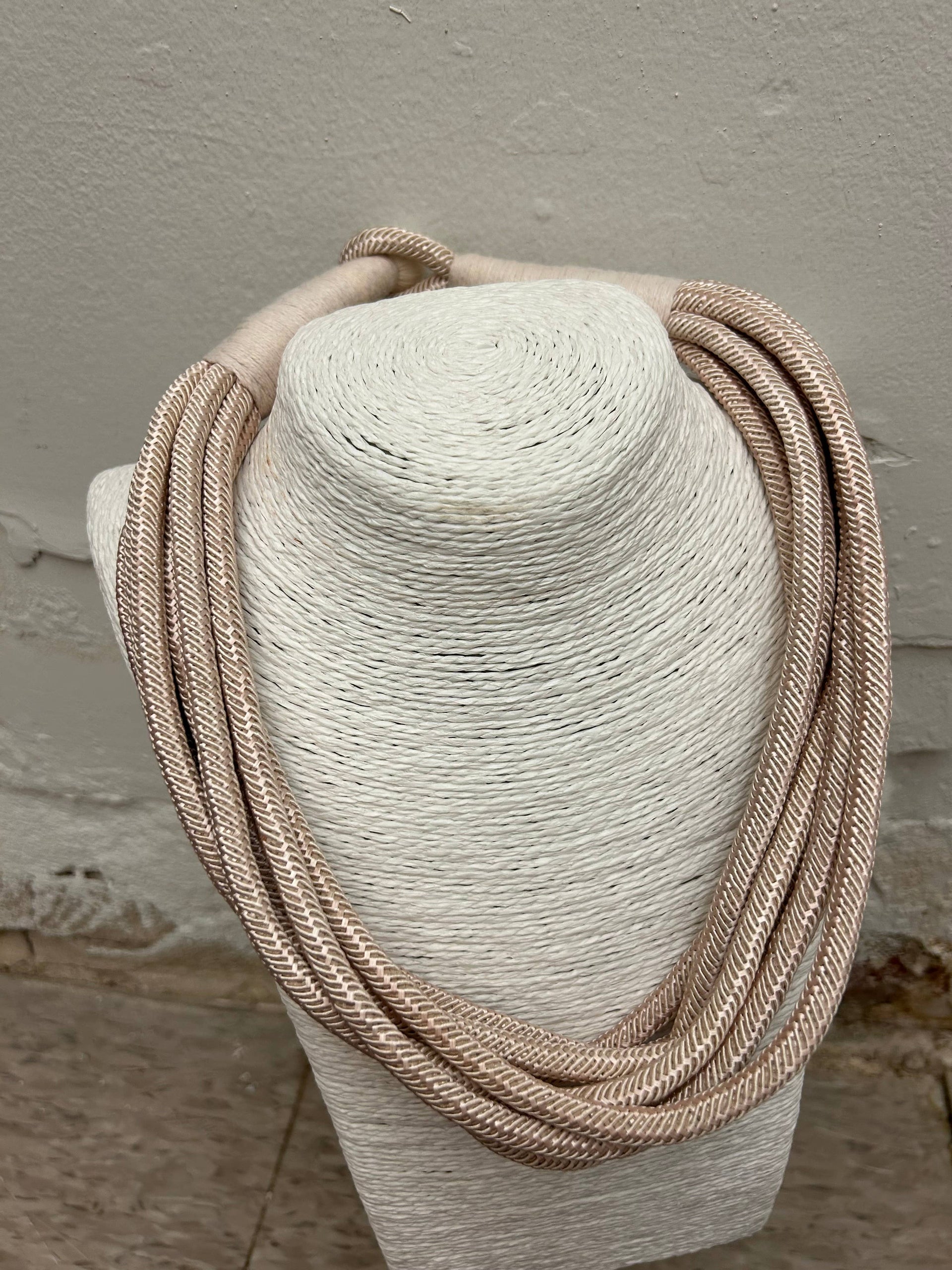 Ecru Slub Strand Necklace