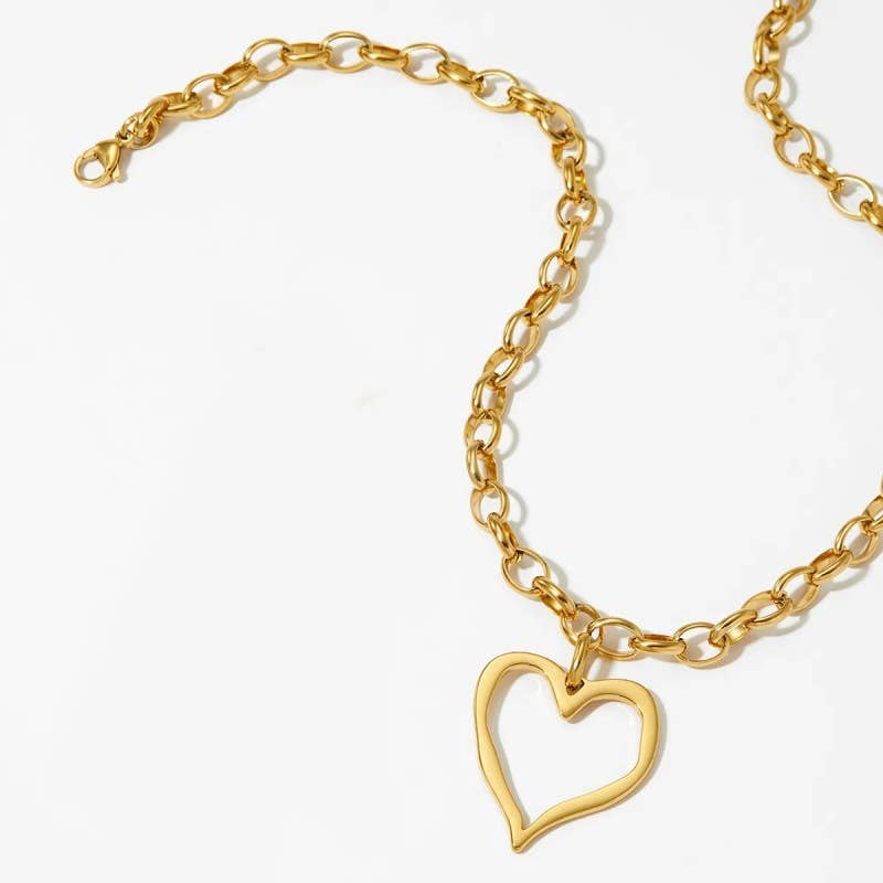Sweetheart Tarnish Free Statement Necklace