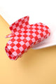 Red Checker Hair Claw