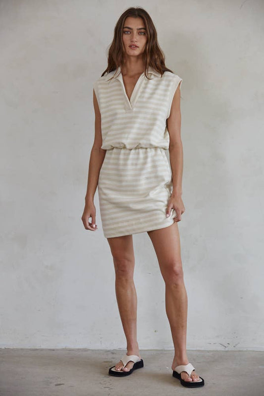 Wren Striped Sleeveless Mini Dress