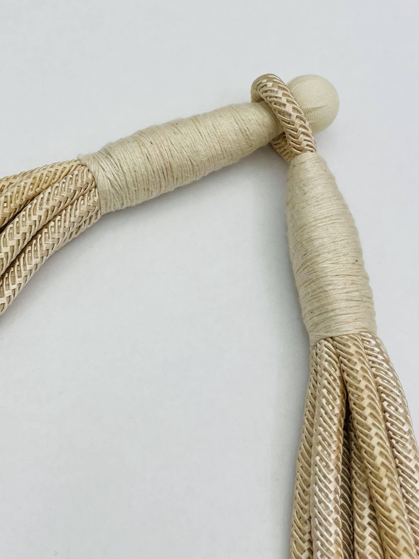 Ecru Slub Strand Necklace