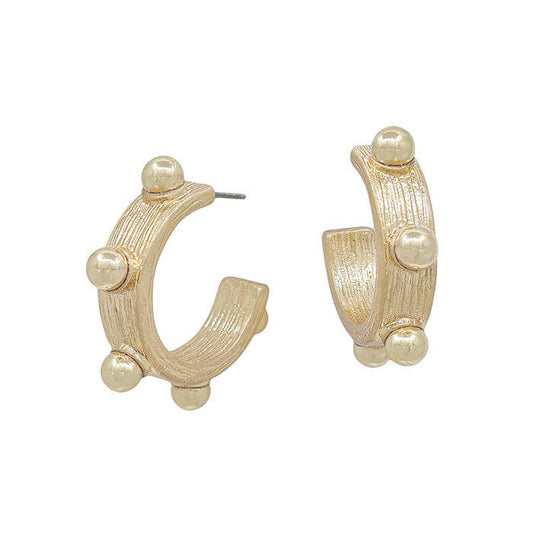 Gold Stud Mini Hoops