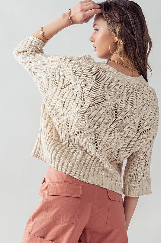 Cream Shoreline Sweater