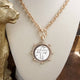 Coin Cross Necklace in Gold