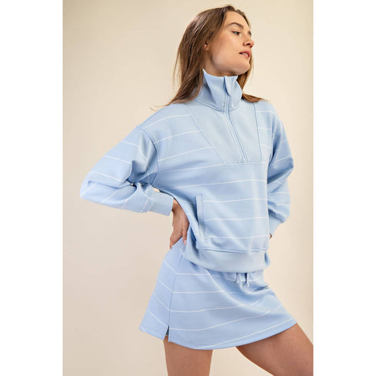 Leisure Modal Stripe Zip Up