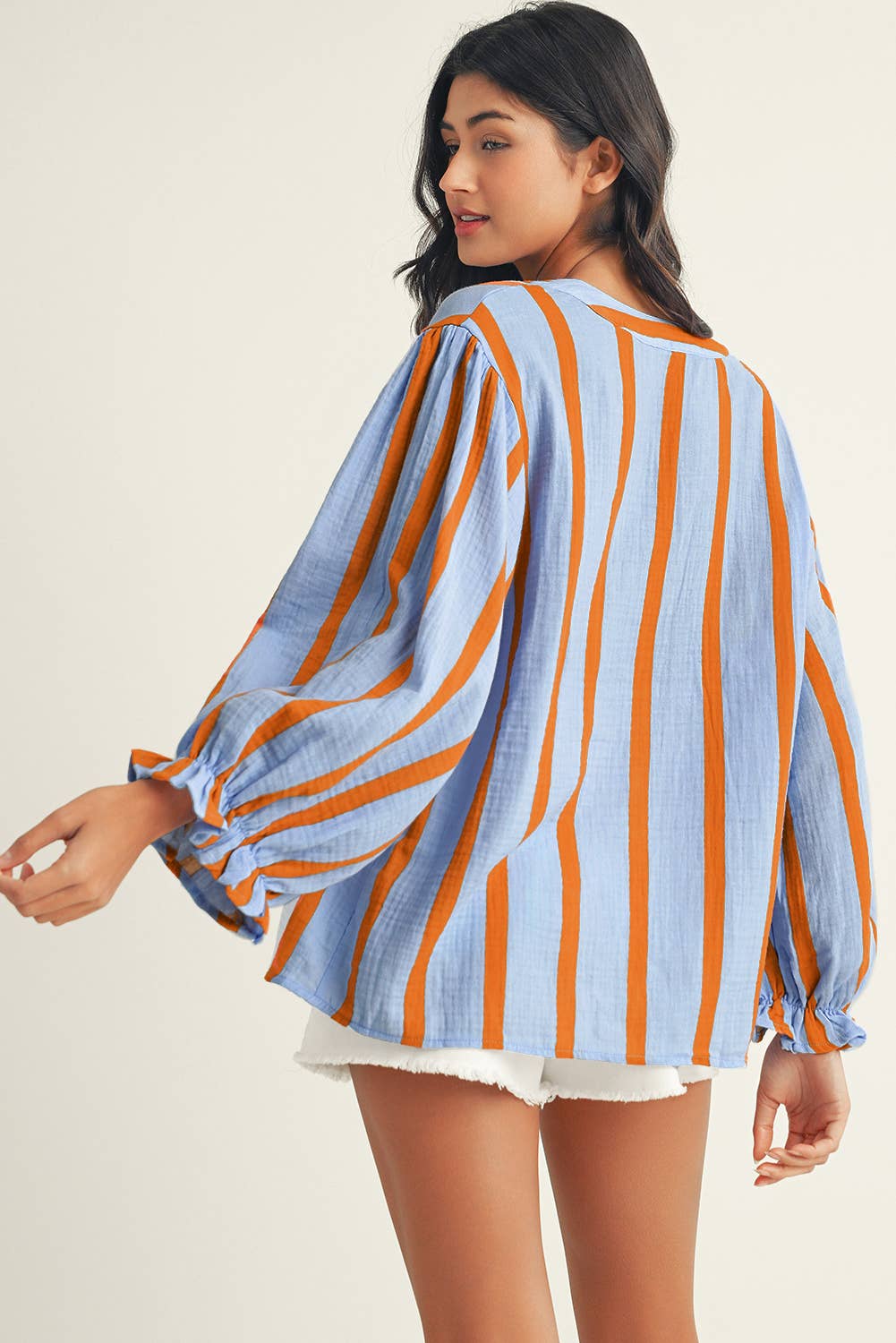Madison Ruffled Sleeve Loose Shirt
