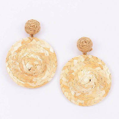 Woven Straw Earrings