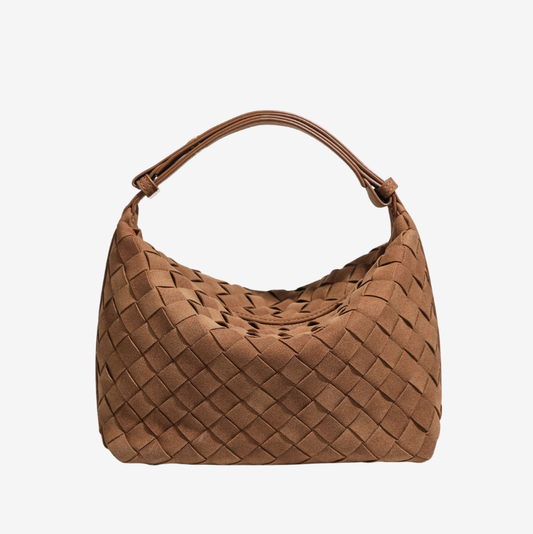 Suede Hobo Bag: Camel