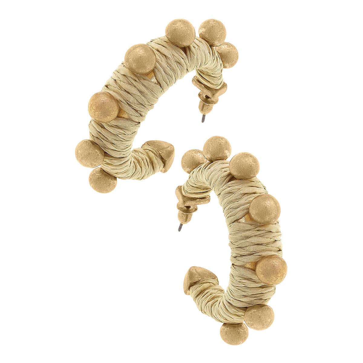 Raffia Hoop Earrings