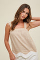 Zoey Scallop Linen Tank