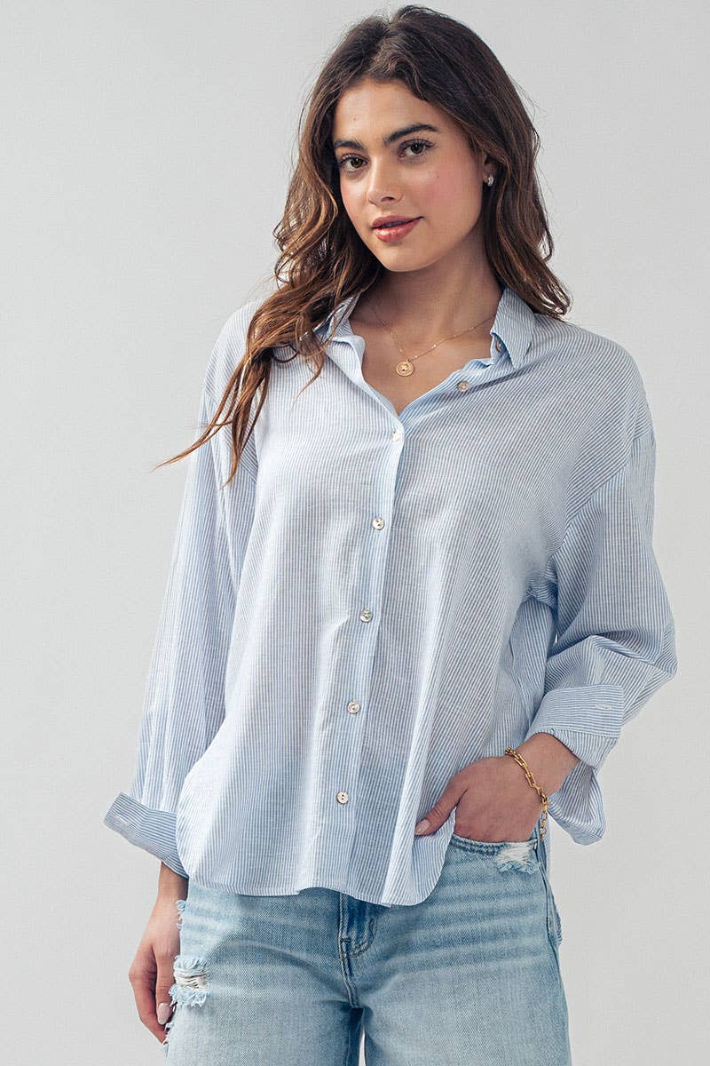 Pinstripe Button Down