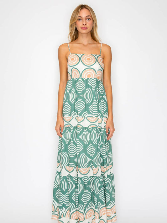Olive Shell Maxi Dress