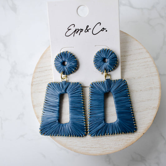 Harvest Blue Bell Raffia Drops